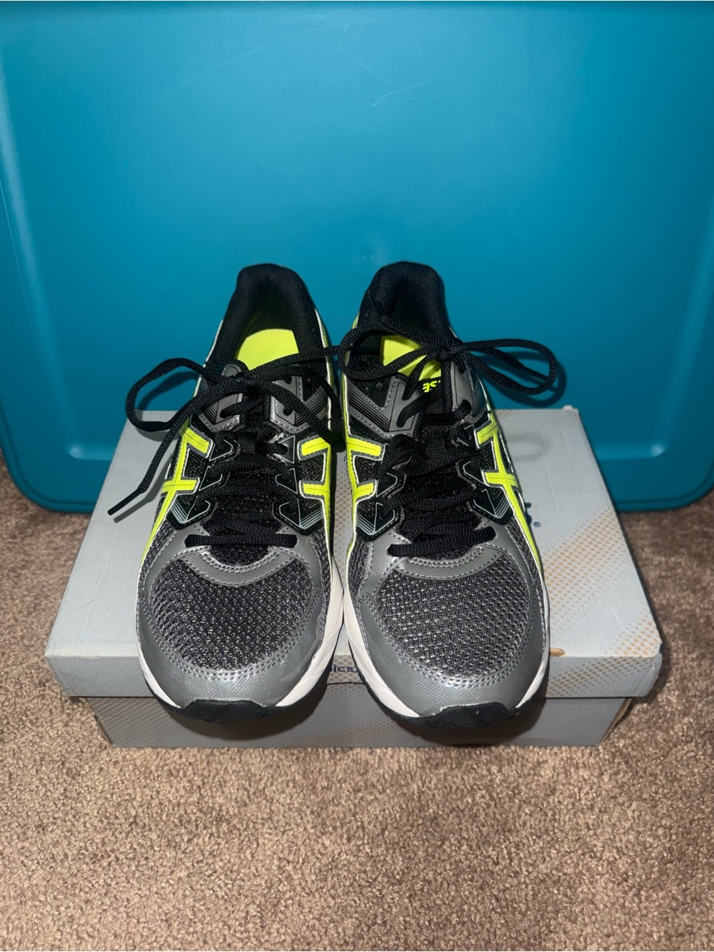 Asics Men's Athletic Shoes - Black & Neon Yellow